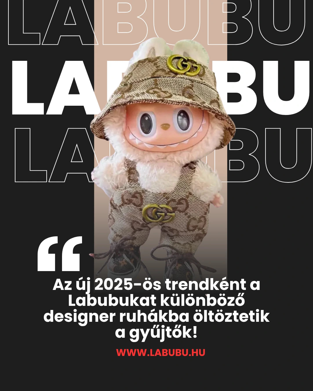 Labubu Designer ruhába öltözve 2025